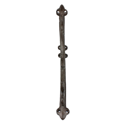 2 Cast Iron Fleur De Lis Scrolls Shelf Brackets Corner Brace Brown 8 1/2 inch