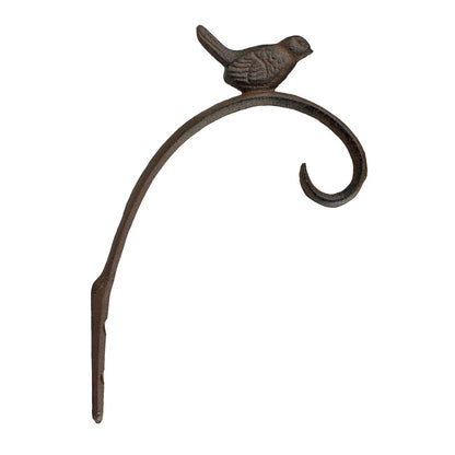 Cast Iron Bird Wall Hook Plant Bracket Hanging Basket Holder Rustic Garden Decor