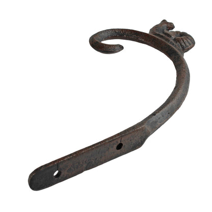 Cast Iron Snail Wall Hook Plant Bracket Basket Holder Rustic Garden Decor