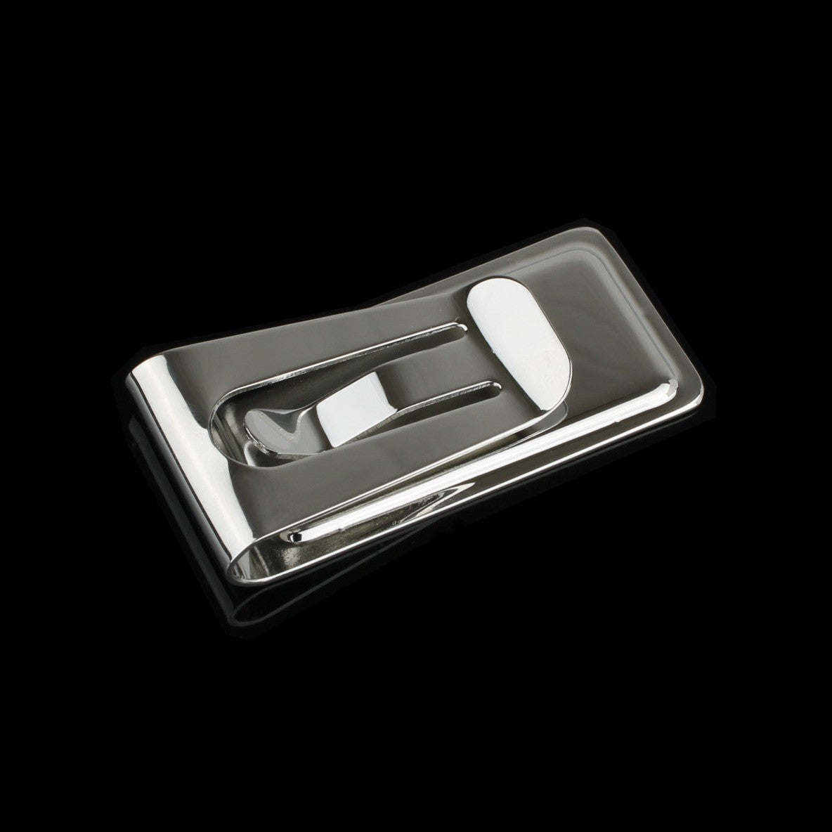 White Tailed Deer Money Clip Chrome Plated Metal Etched Copper Inlay Made in USA