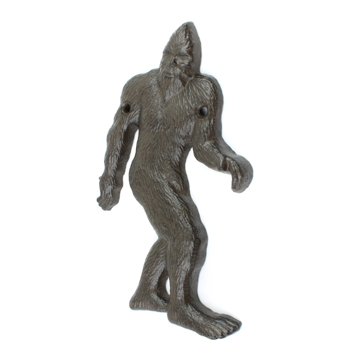 Cast Iron Bigfoot Wall Decor Sasquatch Metal Plaque Sign Rustic Cabin Art 7.5"