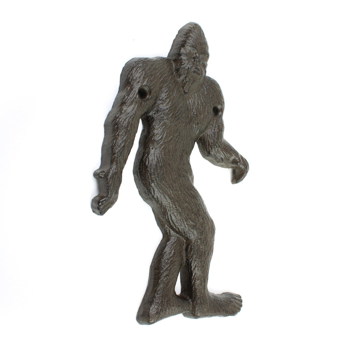 Cast Iron Bigfoot Wall Decor Sasquatch Metal Plaque Sign Rustic Cabin Art 7.5"