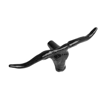 Cast Iron Texas Longhorn Steer Drawer Pull Handle Western Cabinet Black 4 3/4 in