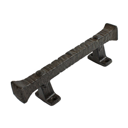 2 Cast Iron Barn Door Handle Pull Rustic Heavy Duty Gate Shed Hardware 9 3/8 in