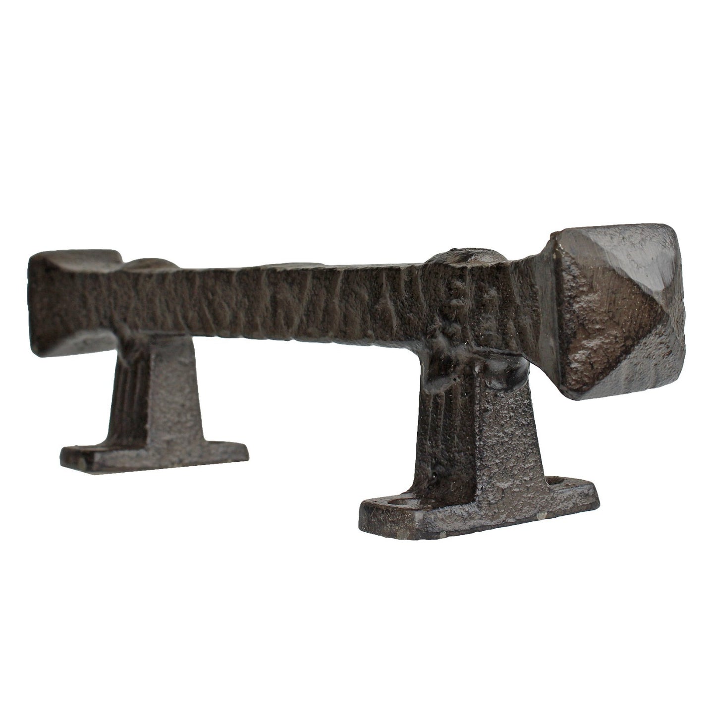 2 Cast Iron Barn Door Handle Pull Rustic Heavy Duty Gate Shed Hardware 9 3/8 in