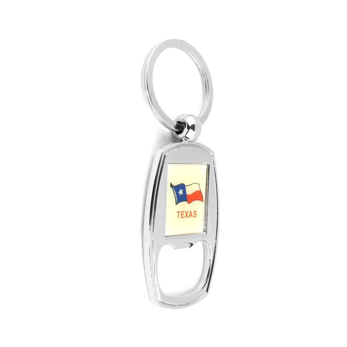 Texas Flag Bottle Opener Keychain Metal Key Ring Souvenir Gift Lone Star State