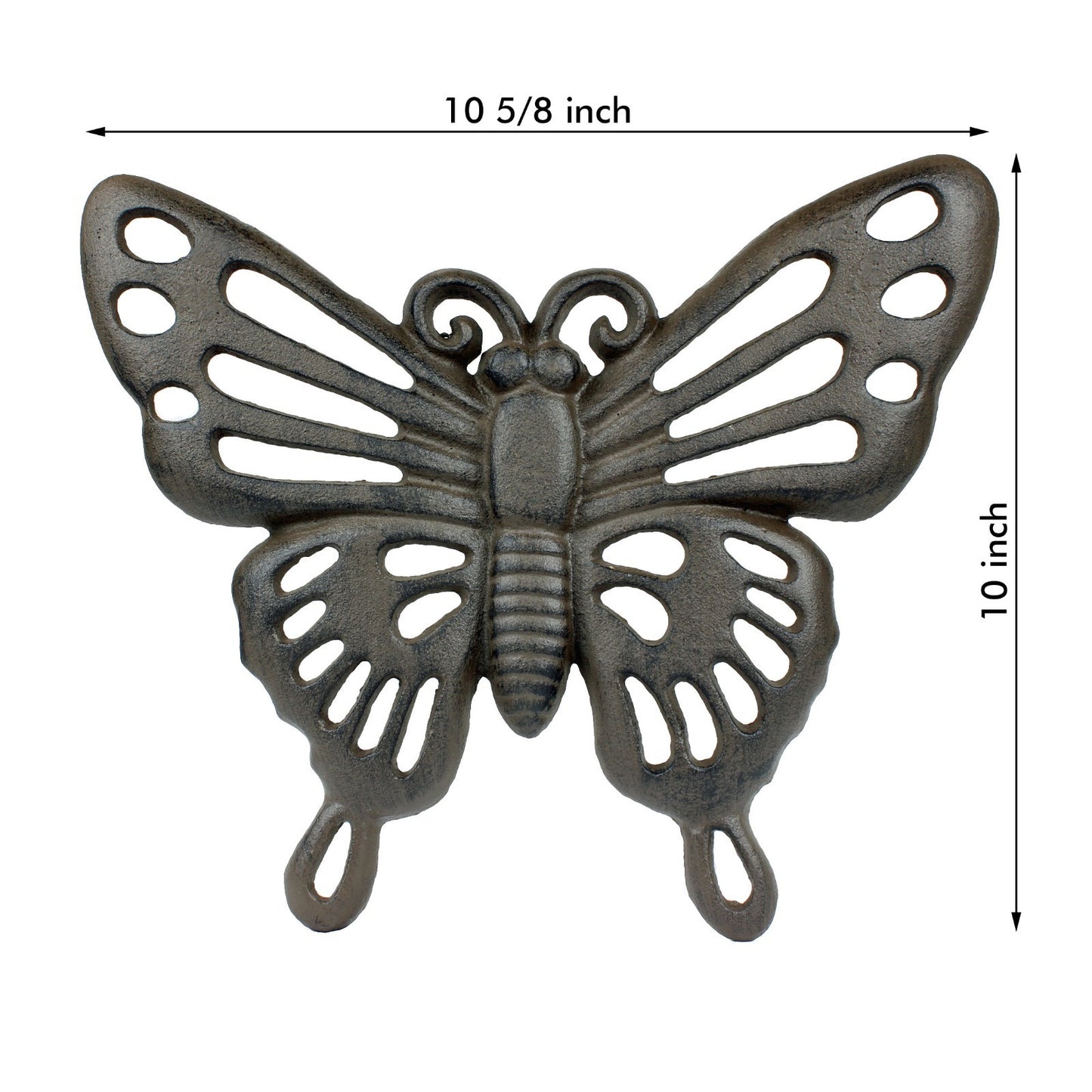 Cast Iron Butterfly Stepping Stone Garden Walkway Plaque Rustic Yard Art Accent