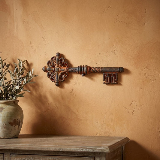 Cast Iron Skeleton Key Large Rustic Vintage Style Wall Decor "LOVE" Accent 12 in