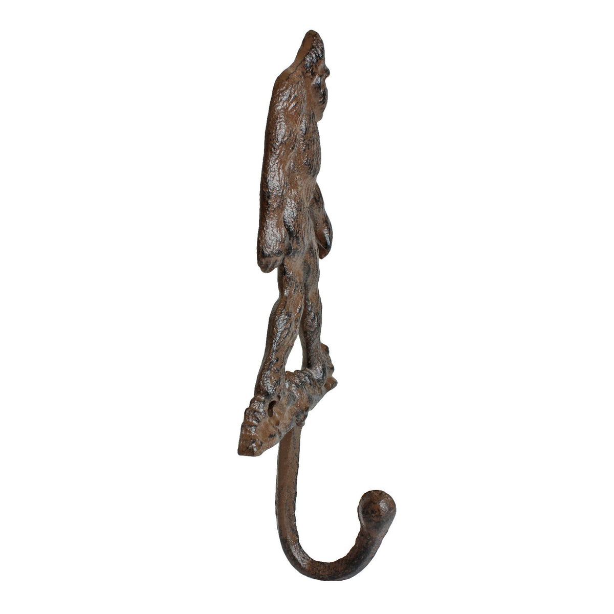Cast Iron Bigfoot Wall Hook Rustic Sasquatch Coat Key Hanger Cabin Decor 8 inch
