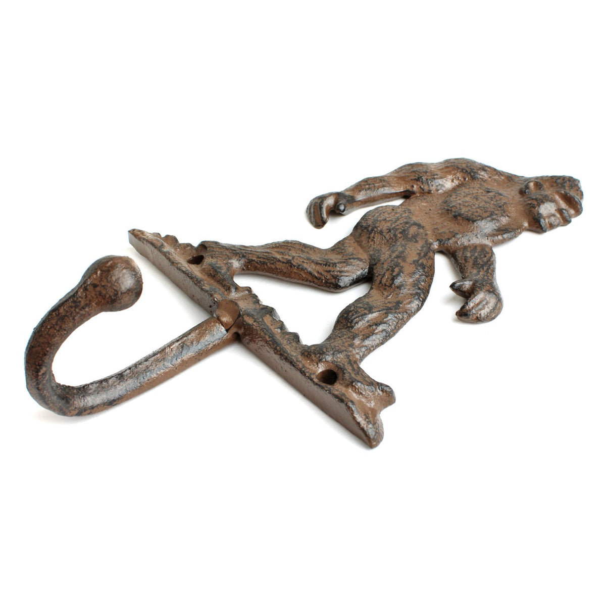 Cast Iron Bigfoot Wall Hook Rustic Sasquatch Coat Key Hanger Cabin Decor 8 inch