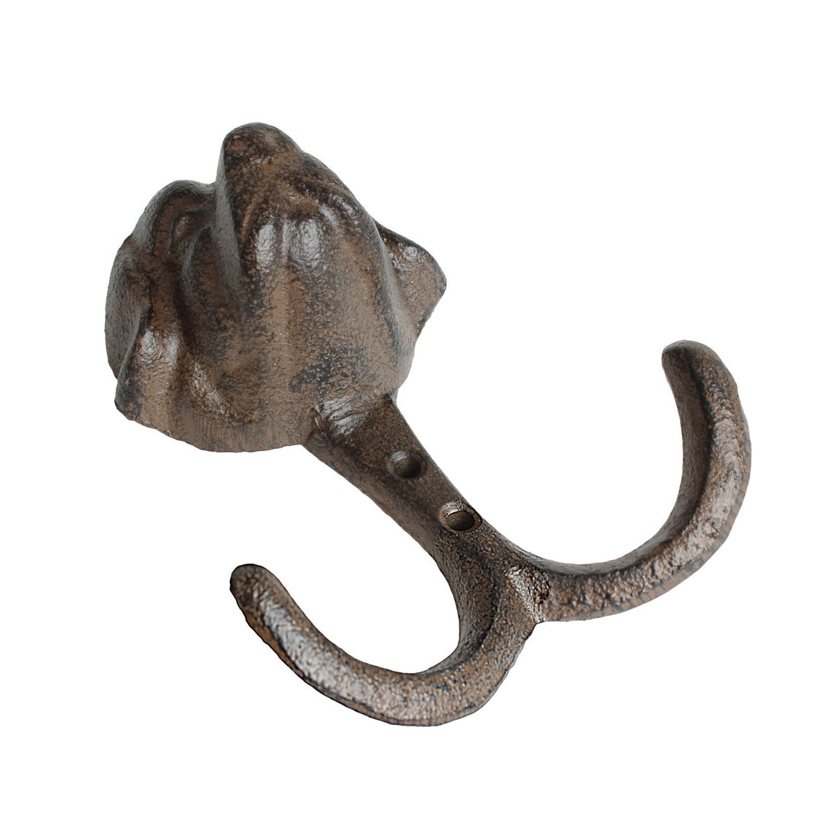 Cast Iron Dog Head Wall Hook Vintage Style Double Key Holder Leash Hanger 5 inch