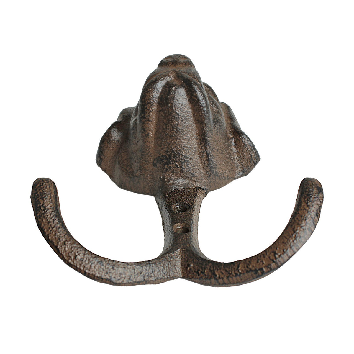 Cast Iron Dog Head Wall Hook Vintage Style Double Key Holder Leash Hanger 5 inch