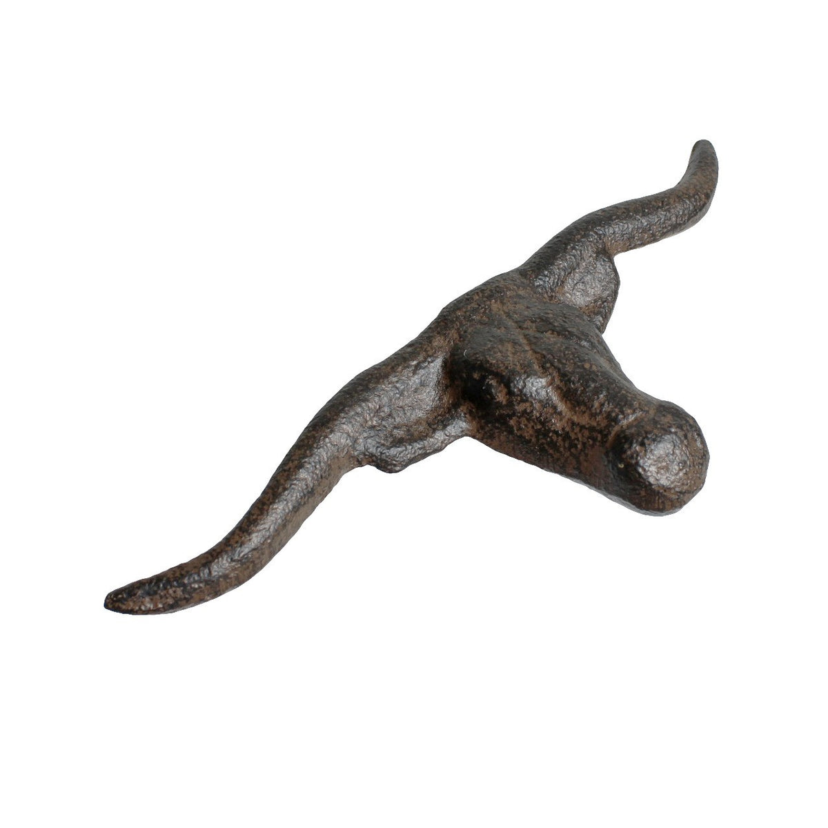 6 Cast Iron Longhorn Bull Head Drawer Knob Pulls Rustic Western Decor 4 3/4 inch