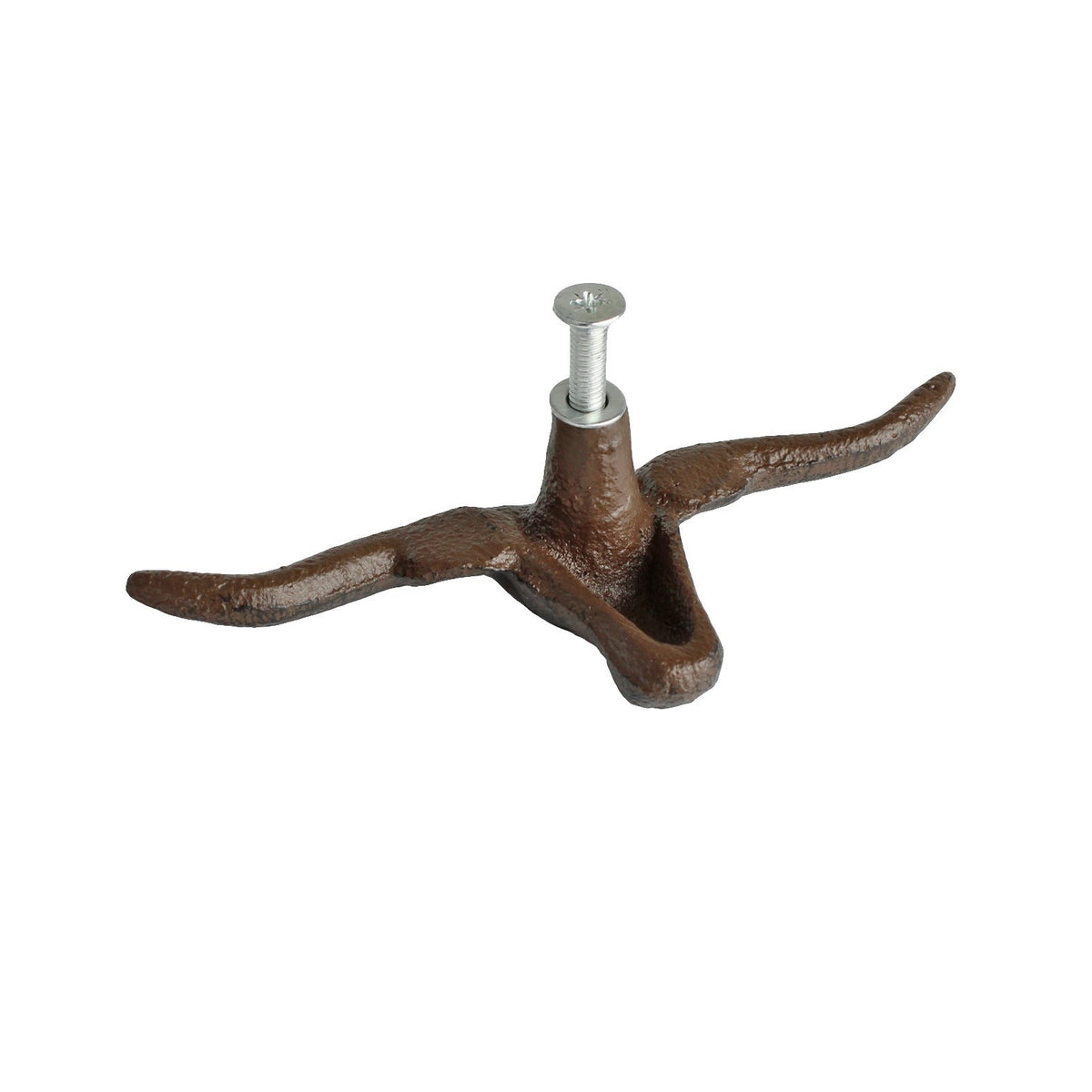 6 Cast Iron Longhorn Bull Head Drawer Knob Pulls Rustic Western Decor 4 3/4 inch