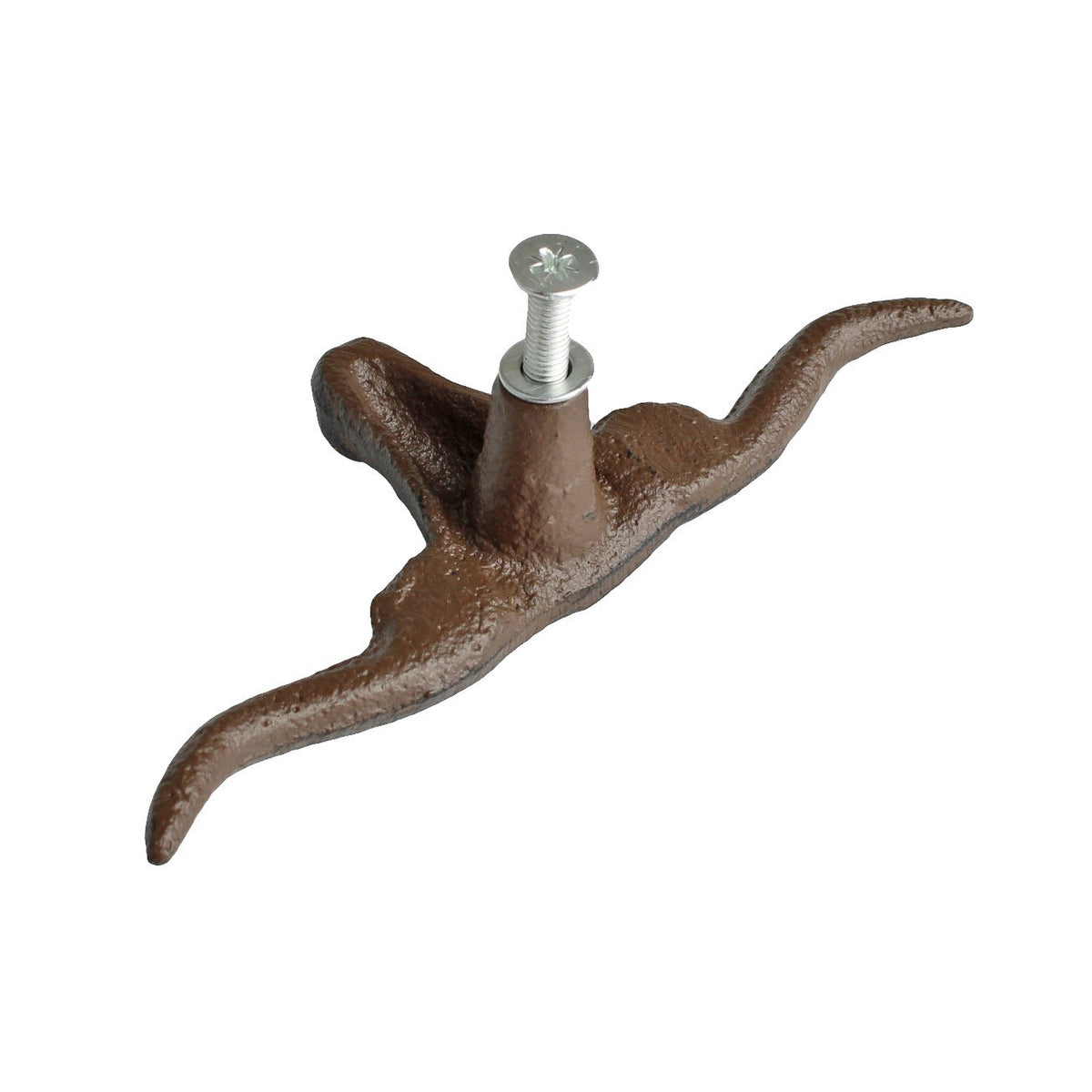 6 Cast Iron Longhorn Bull Head Drawer Knob Pulls Rustic Western Decor 4 3/4 inch