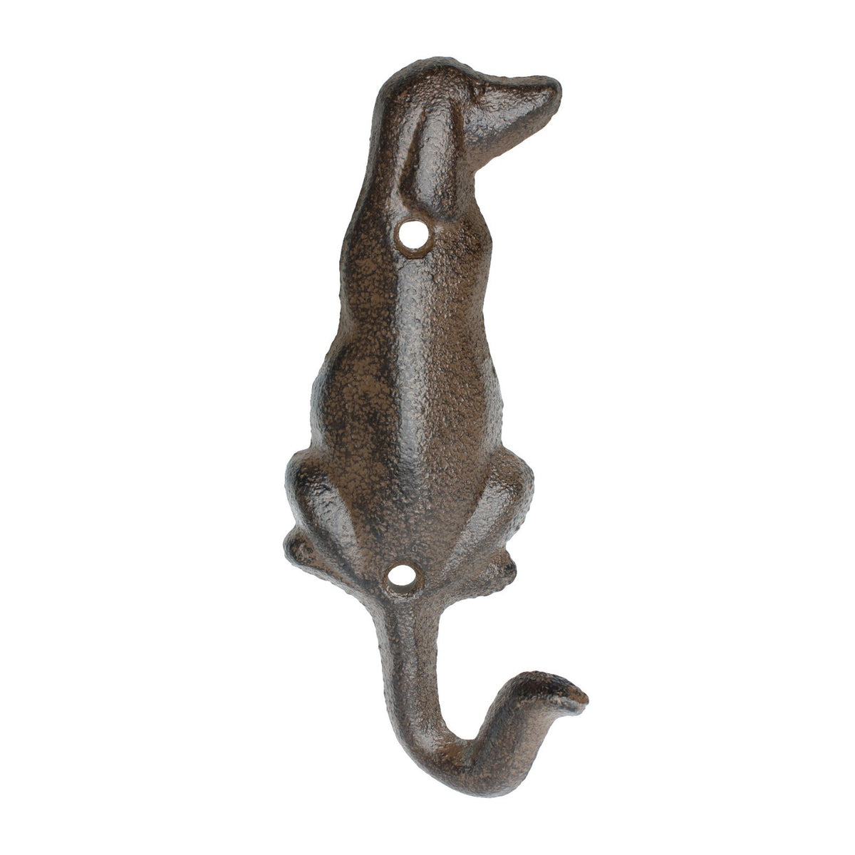 Cast Iron Dachshund Dog Tail Wall Hook Heavy Duty Key Leash Towel Hanger Rustic