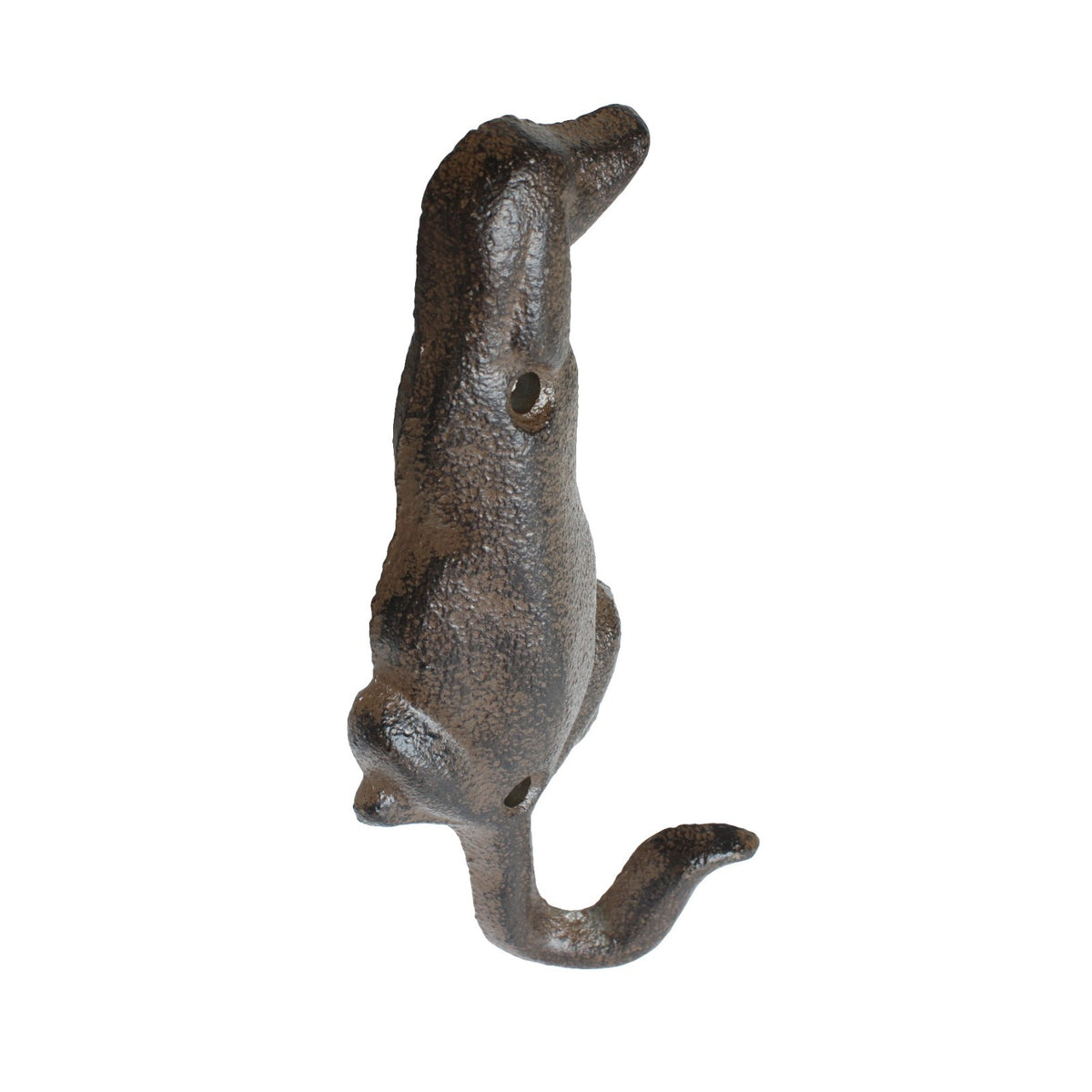 Cast Iron Dachshund Dog Tail Wall Hook Heavy Duty Key Leash Towel Hanger Rustic