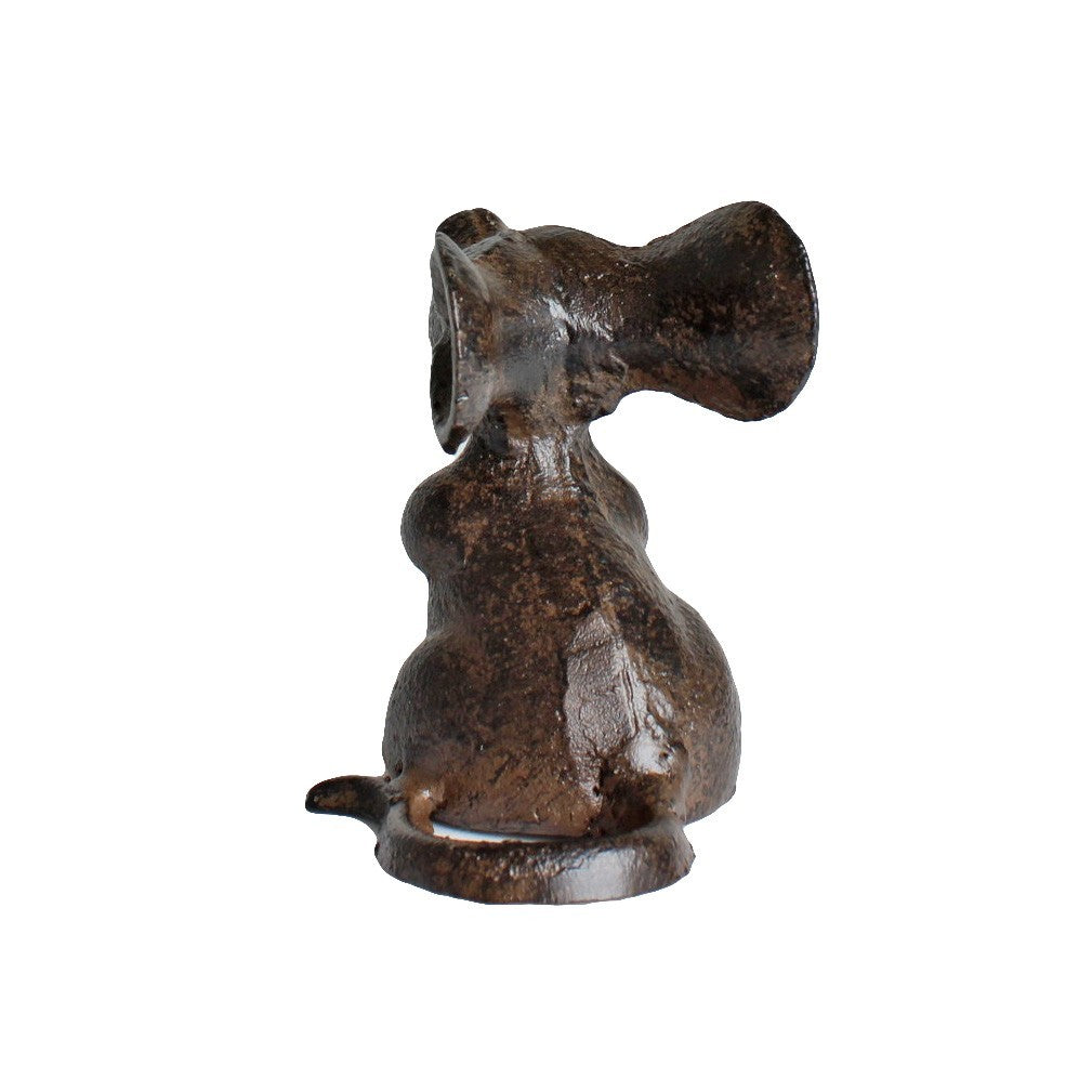 Cast Iron Mouse Figurine Rustic Vintage Small Animal Paperweight Statue 2.5 inch