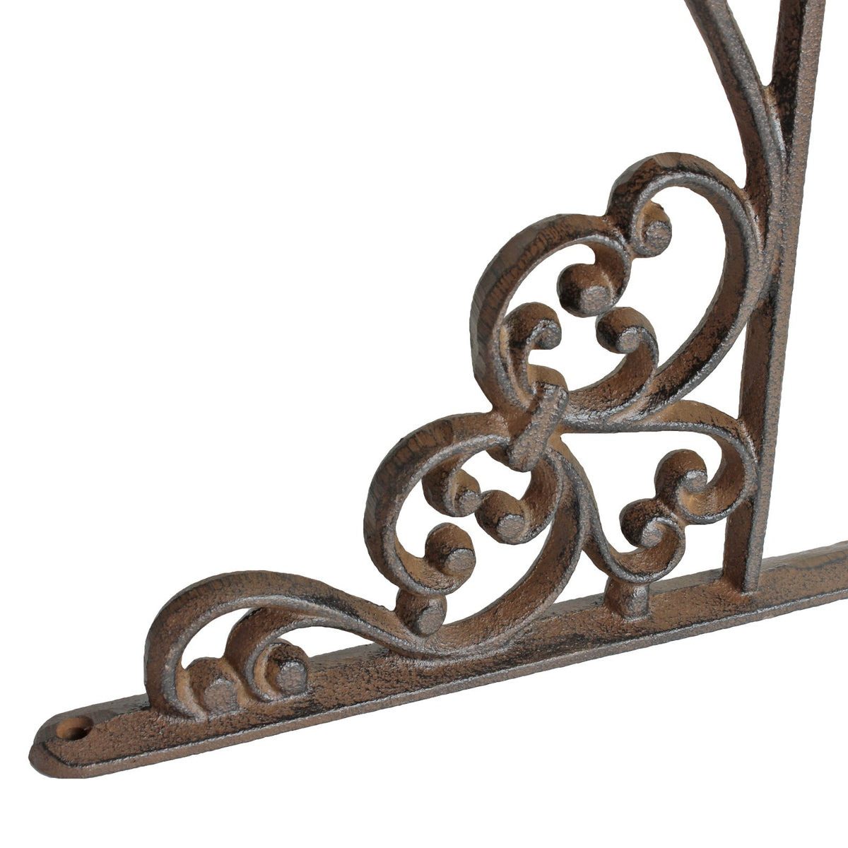 Large Cast Iron Scrolls Wall Bracket Shelf Hook Flower Basket Hanger Rustic