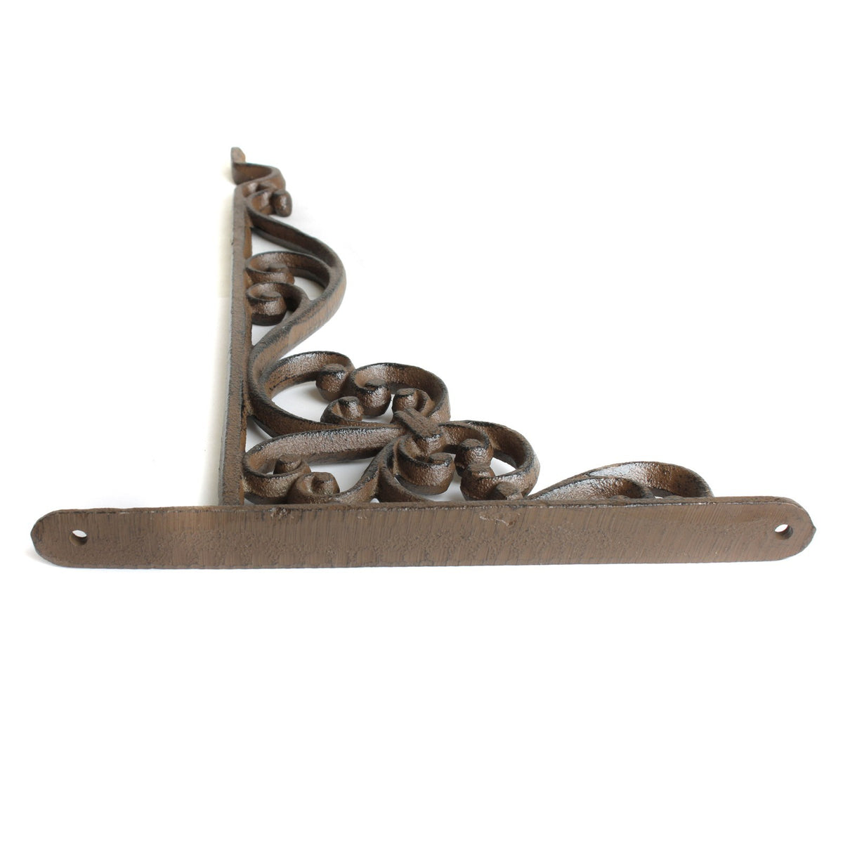 Large Cast Iron Scrolls Wall Bracket Shelf Hook Flower Basket Hanger Rustic