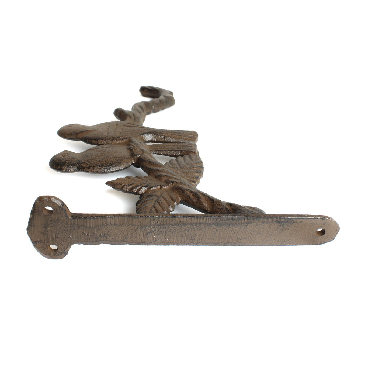 Cast Iron Lovebirds Branch Plant Hanger Wall Bracket Hook Rustic Garden Decor