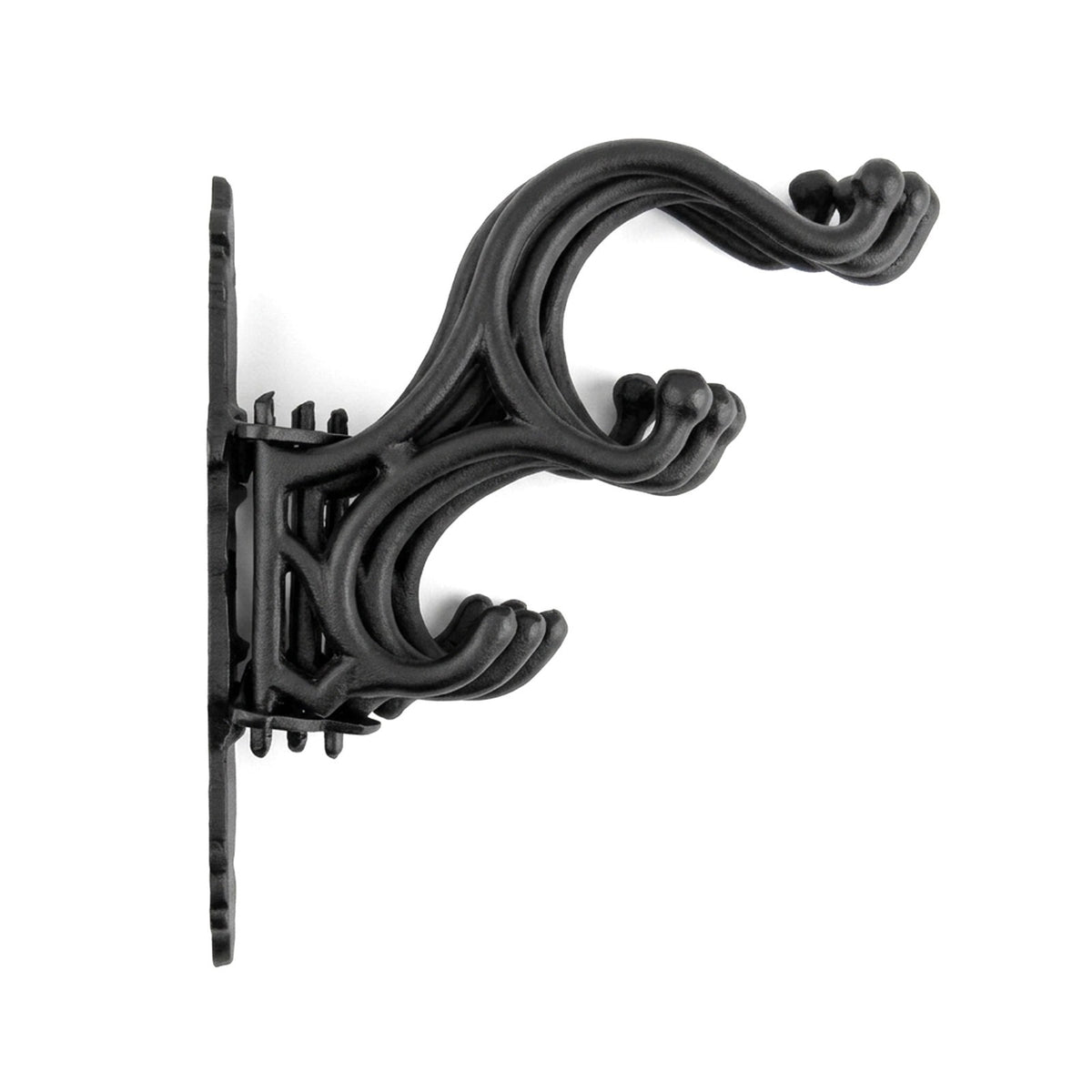 Cast Iron Swivel Wall Hook Matte Black Vintage Style Coat Towel Key Hanger Rack