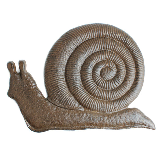 Rustic Cast Iron Snail Stepping Stone Heavy Duty Garden Flower Bed Decor 14 inch
