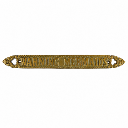 Warning Mermaids Aluminum Alloy Wall Plaque Sign Nautical Beach Boat Decor