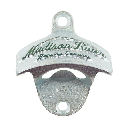 Starr Embossed Iron Madison River Brewery Bottle Opener Wall Mounted Zinc Plated