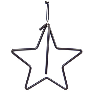 Hanging Metal Texas Star Dinner Bell With Clanger Wrought Iron Country Western
