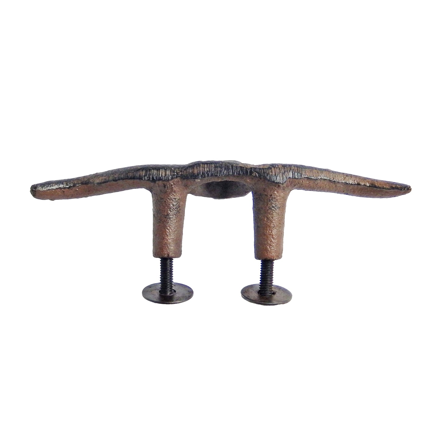 Rustic Cast Iron Longhorn Steer Drawer Pull Handle Knob Brown 4.75" (Pack of 6)