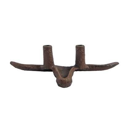 Rustic Cast Iron Longhorn Steer Drawer Pull Handle Knob Brown 4.75" (Pack of 6)
