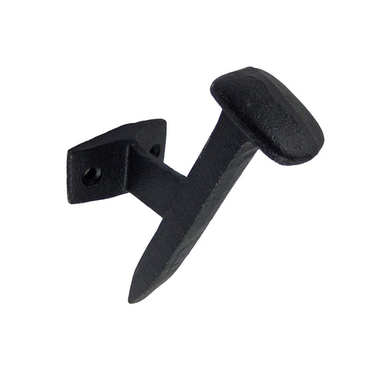 Cast Iron Black Railroad Spike Wall Hook Heavy Duty Industrial Coat Towel Hanger