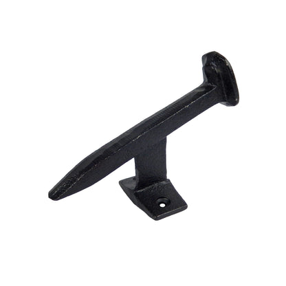 Cast Iron Black Railroad Spike Wall Hook Heavy Duty Industrial Coat Towel Hanger