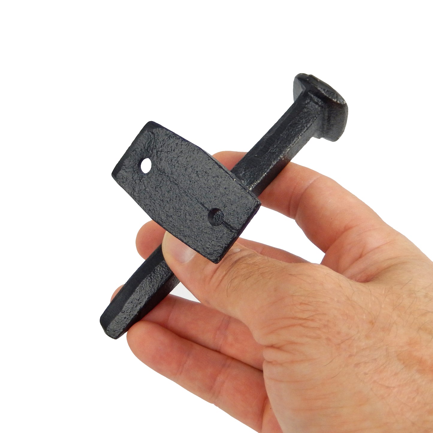 Cast Iron Black Railroad Spike Wall Hook Heavy Duty Industrial Coat Towel Hanger