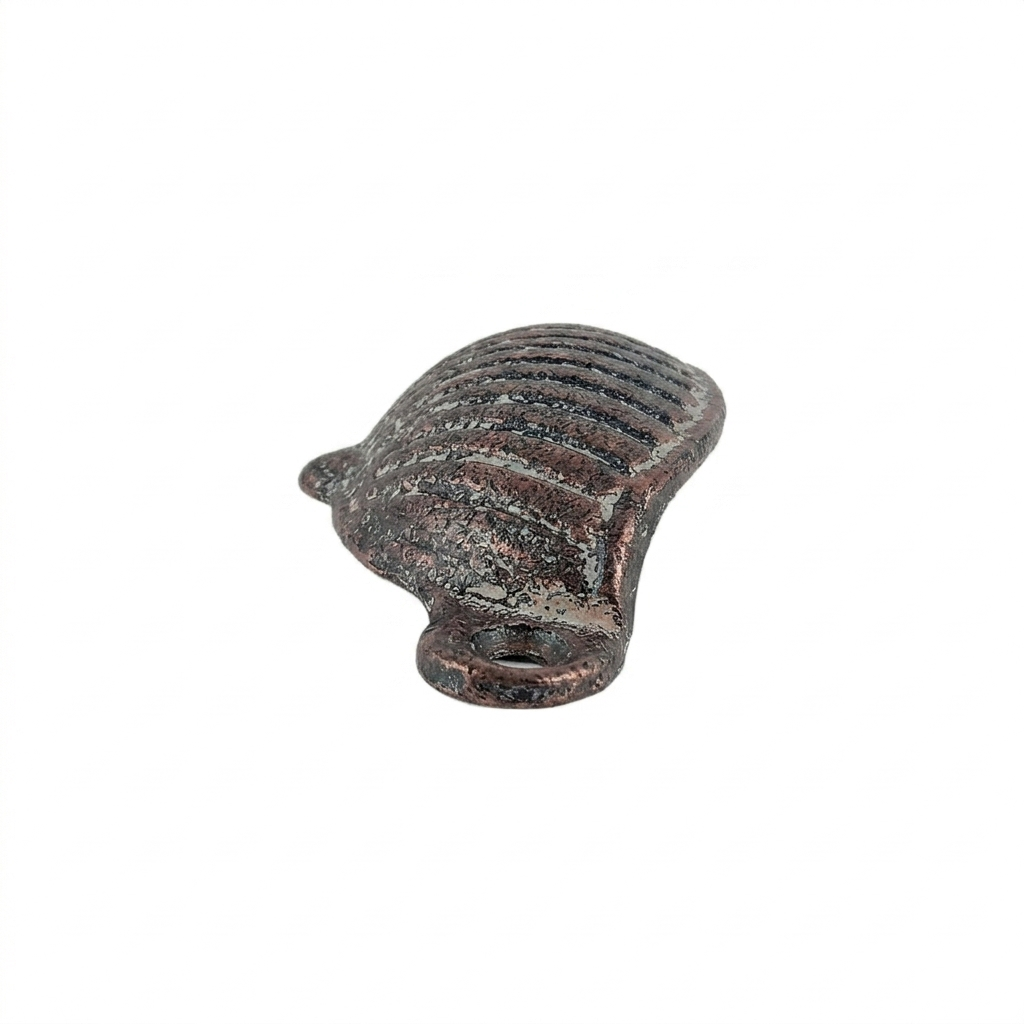 Shell Cup Bin Drawer Pull Cabinet Handle Cast Iron Antique Style with Screws