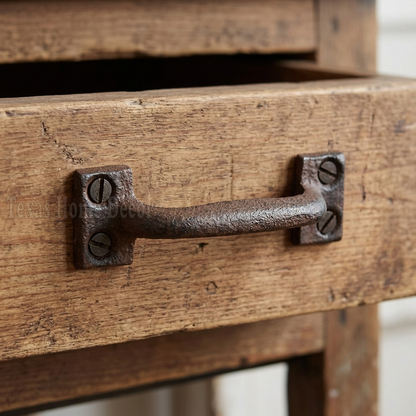 Small Handle Rustic Cabinet Cast Iron Drawer Pull Door Antique Style 3 5/8 inch