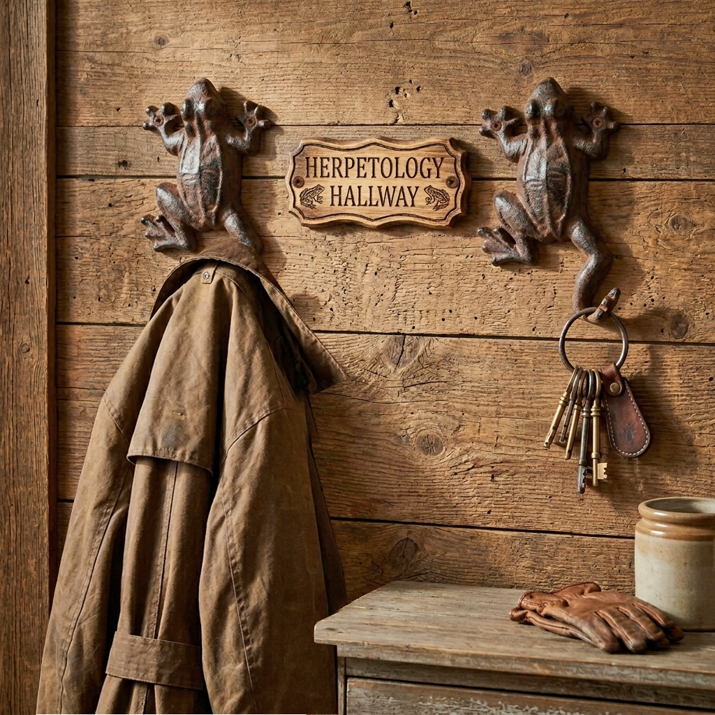 2 Frog Leg Wall Hooks Cast Iron Key Towel Coat Hanger Rustic Antique Style 6"