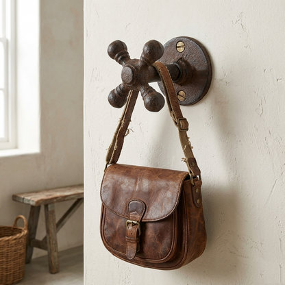 Faucet Knob Wall Hook Handle Cast Iron Towel Coat Purse Hanger Antique Style