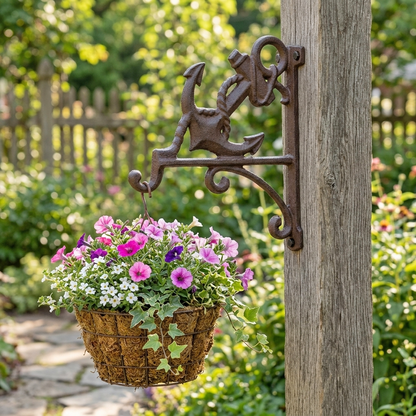 Anchor Plant Hook Hanger Cast Iron Wall Mounted Nautical Flower Basket Holder
