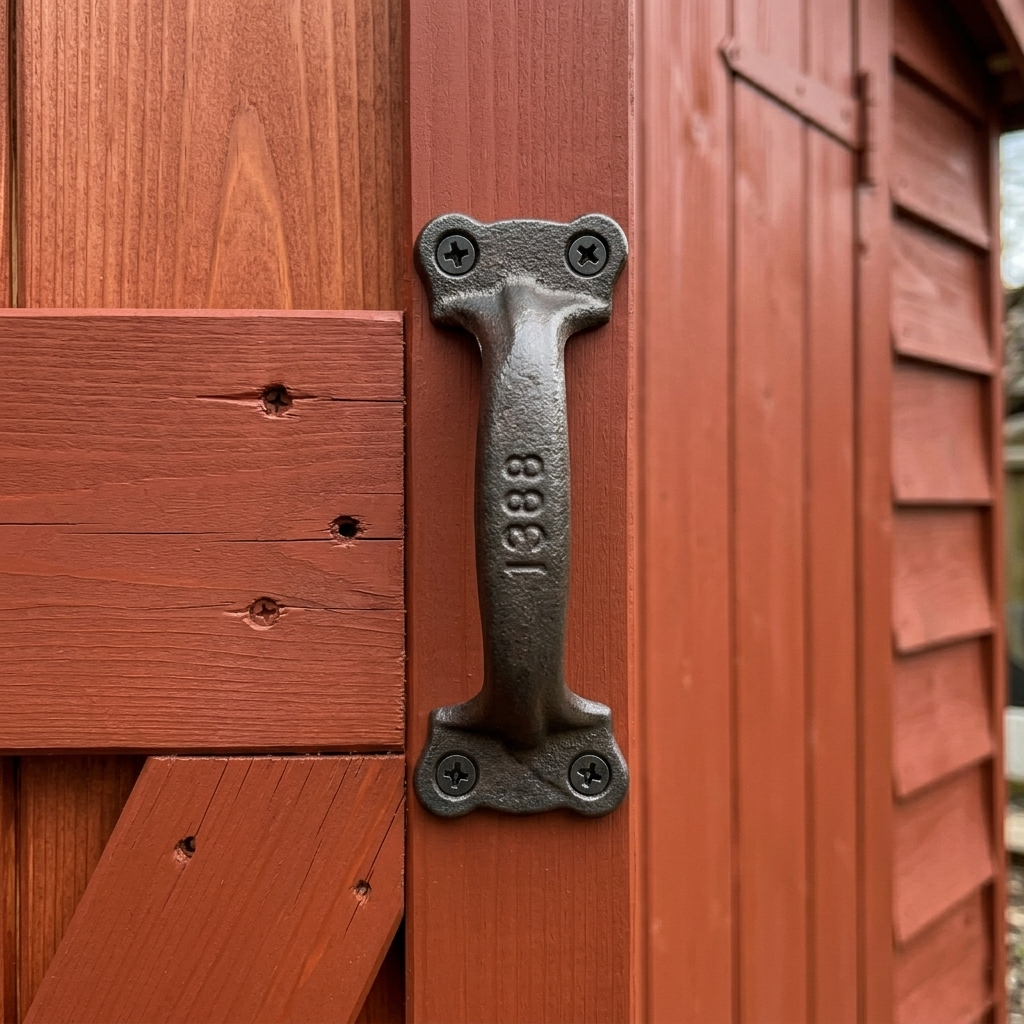6 Handles Rustic Cast Iron Door Drawer Pull Antique Look Barn Gate Shed Cabinet
