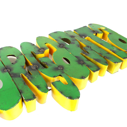 XL Margarita Recycled Metal Sign Colorful Mexican Bar Cantina Wall Decor 24.5 inch