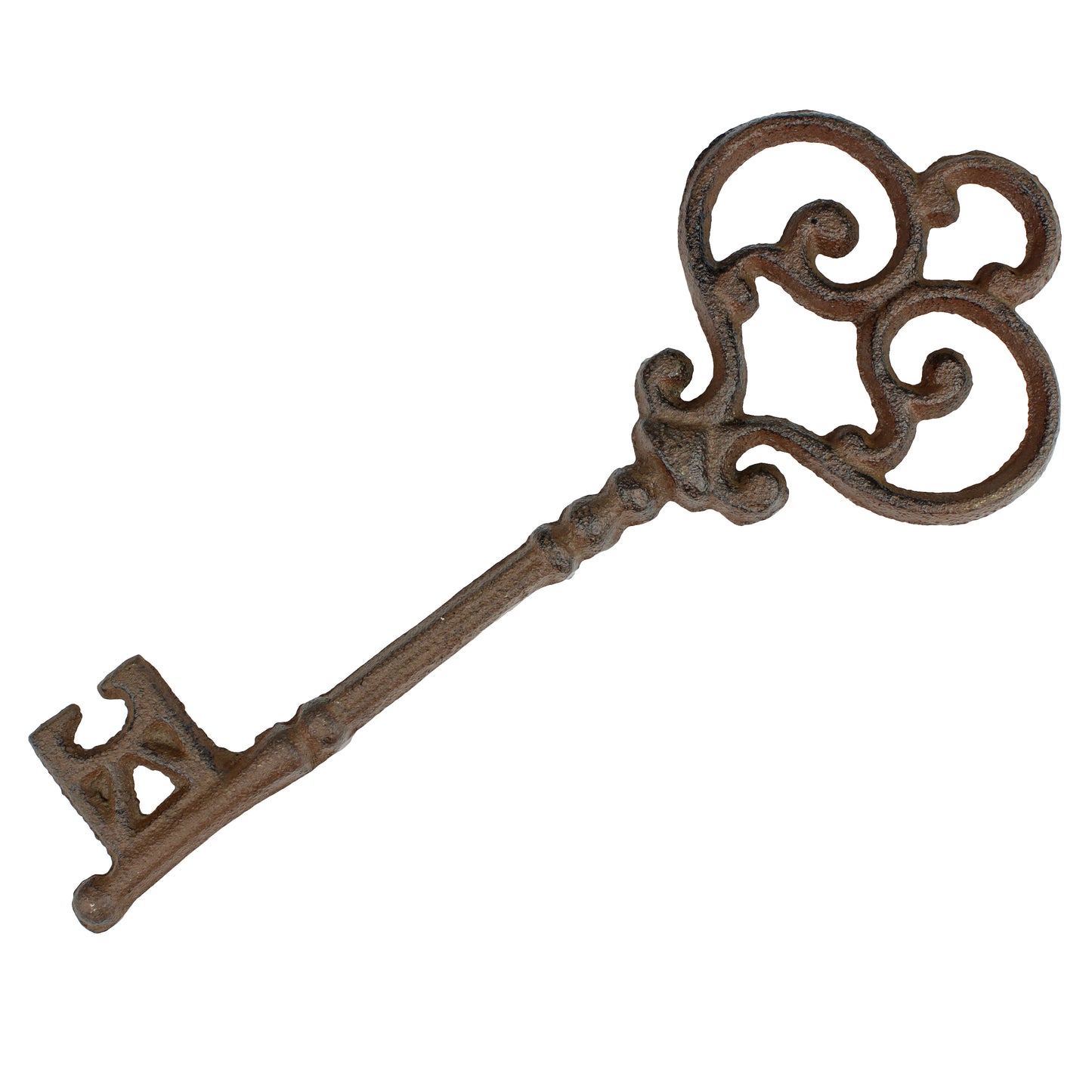 Vintage Style Large Skeleton Church Key Rustic Antique Brown Iron 9 1/2"