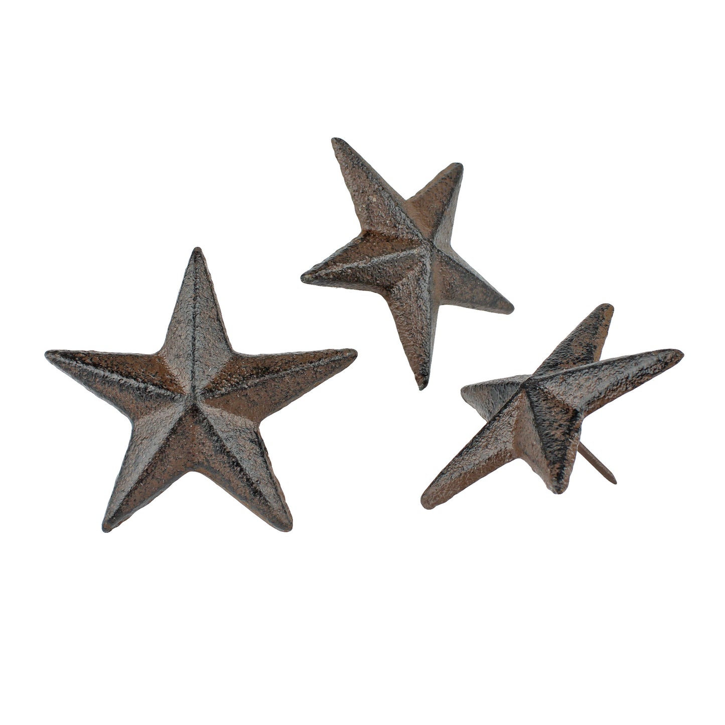 Cast Iron Texas Star Nails Tacks Rustic Finish Western 2.5 Inch Head (Pack of 3)