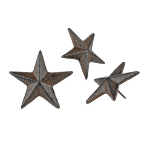 Cast Iron Texas Star Nails Tacks Rustic Finish Western 2.5 Inch Head (Pack of 3)