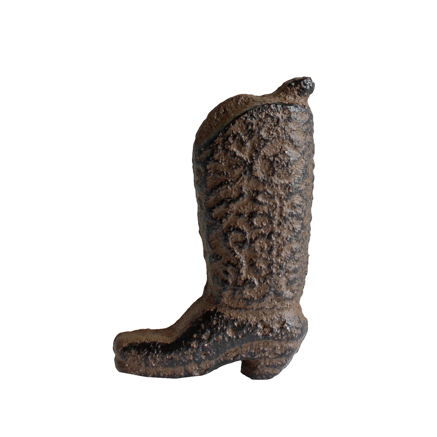 Cast Iron Boots Cabinet Drawer Knob Pulls With Screws Rustic Brown (Pack of 6)