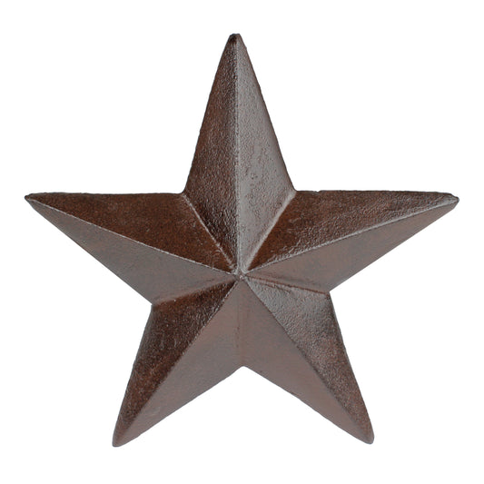 Cast Iron Heavy Duty Texas Wall Star 3D Plaque Antique Rustic Brown 7.5 inch