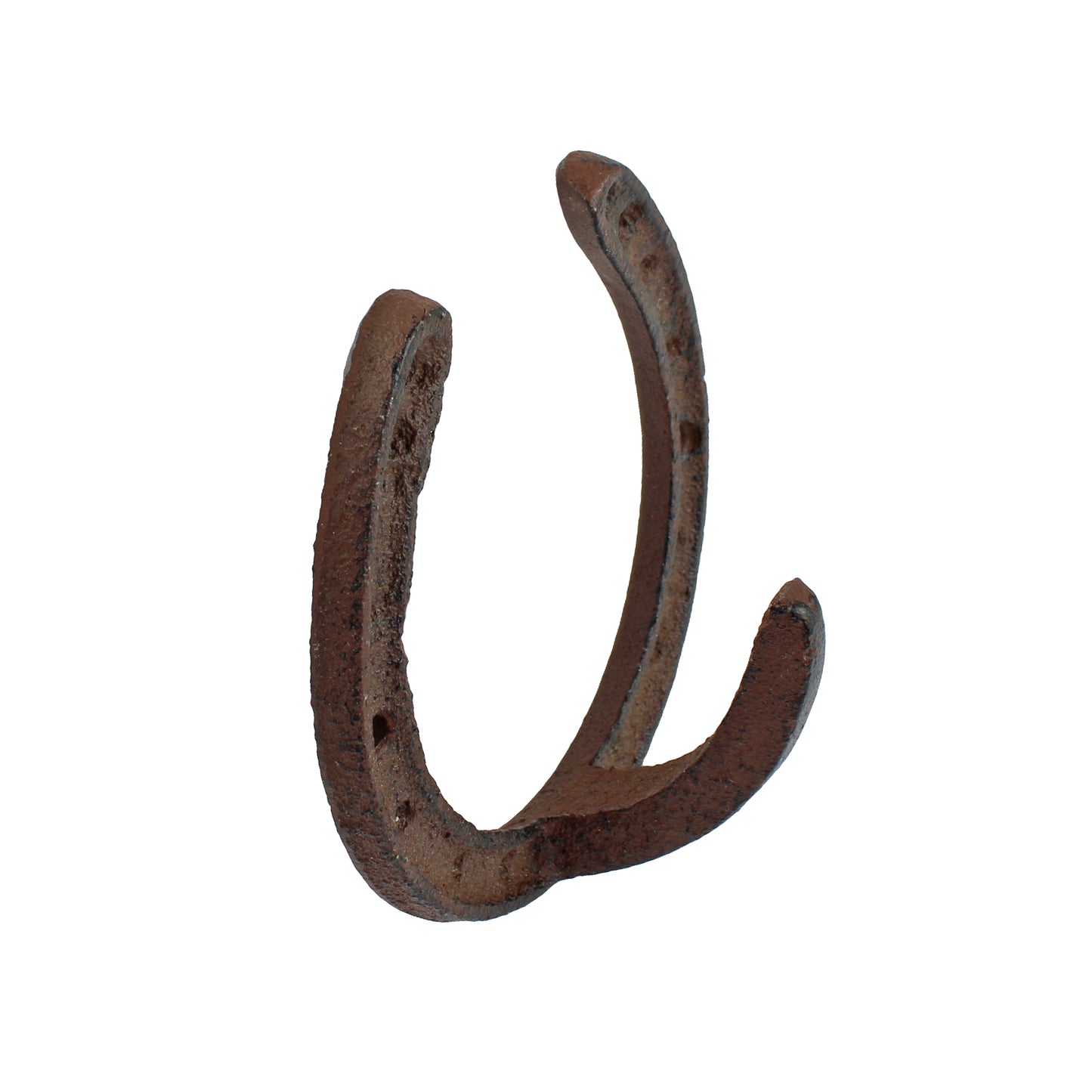 Cast Iron Lucky Horseshoe Wall Hook Key Towel Coat Hanger Rustic Brown 3 5/8 in