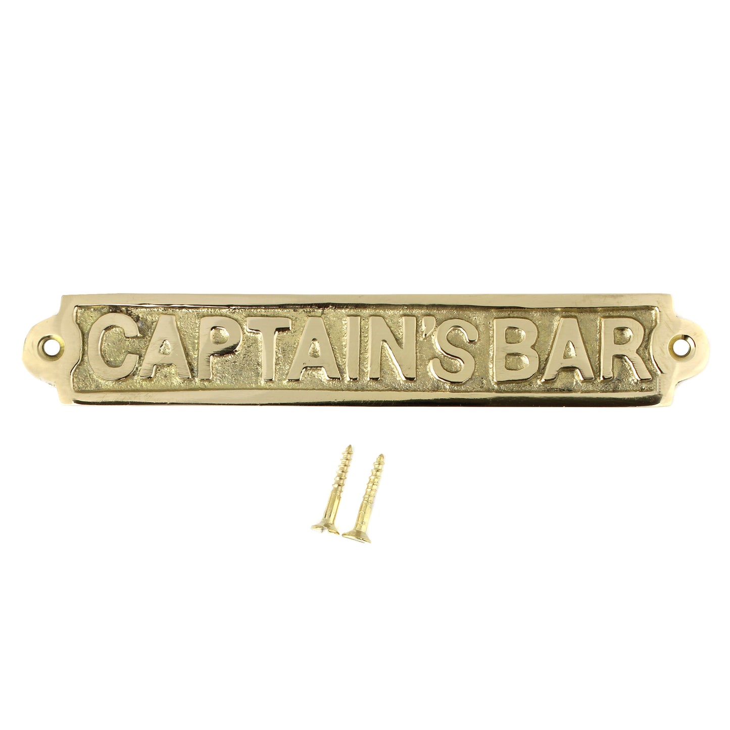 Captain's Bar Wall Decor Door Sign Polished Solid Brass Nautical Beach House
