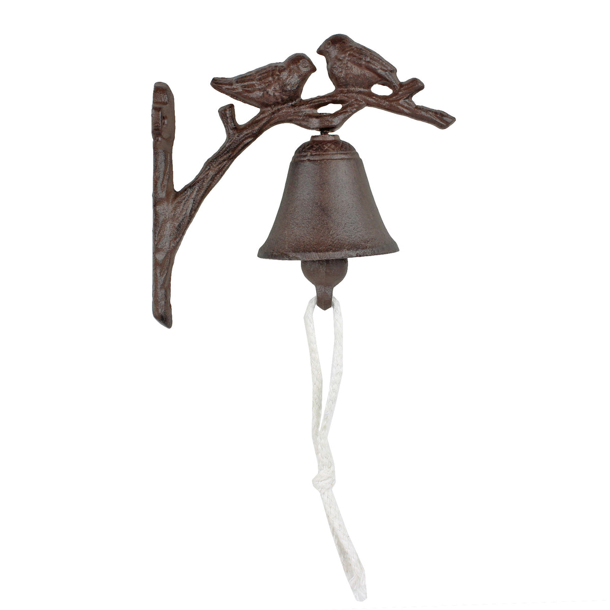 Cast Iron Birds On Tree Dinner Bell Wall Mounted Antique Style Rustic Finish